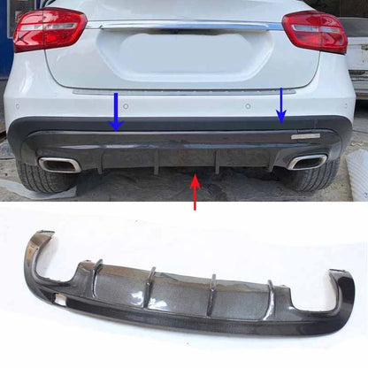 Real Carbon Fiber Rear Bumper Diffuser Lip for Benz GLA-Class X156 2014-2016