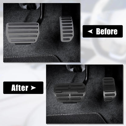 Black Brake Accelerator Foot Pedal Cover Kit for Toyota Corolla RAV4 (2014-2018)