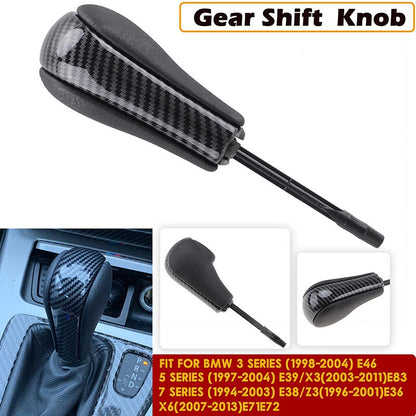 Leather Automatic Gear Shift Knob for BMW E46 E60 E39 E36 3 5 7 Series (1998-2013)