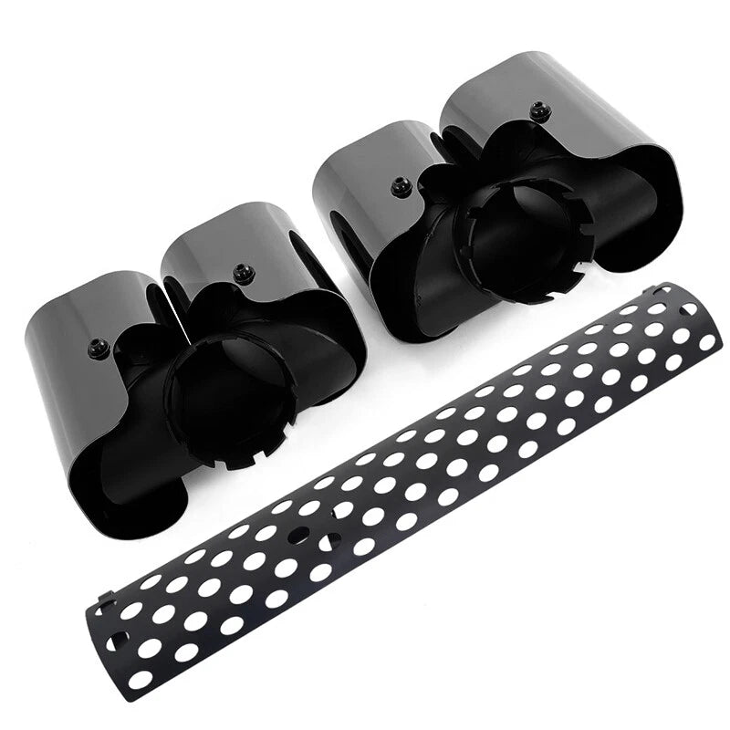 Black Tail Pipe Exhaust for Defender 110 130 90 (2020-2024) - 3 x Tailpipes