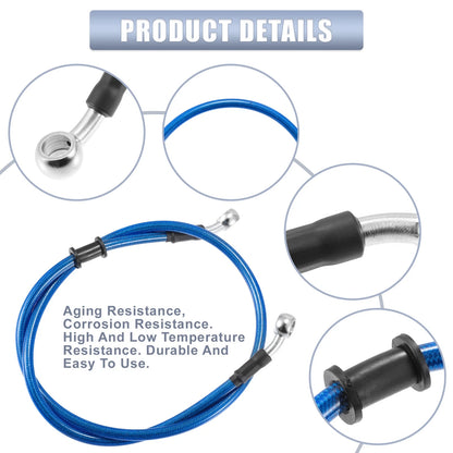 Brake Line 35.43 Length 10mm ID / Motorcycle Hydraulic Oil Hose Cable Blue