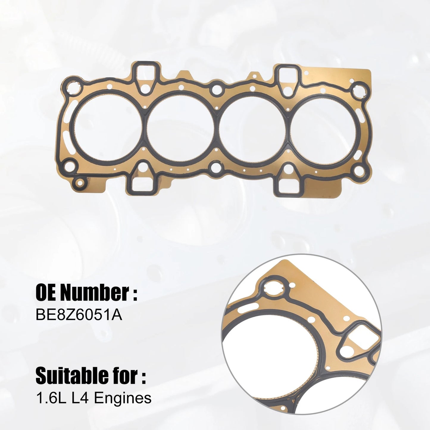 Cylinder Head Gasket for Ford Fiesta 2011-2019 (2 x)