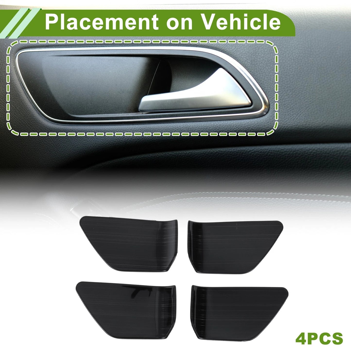 Interior Door Handle Bowl Cover Trim for Nissan Rogue (2021-2025) Black