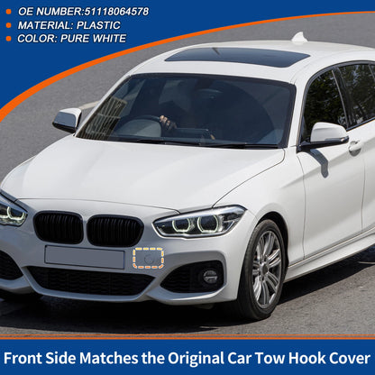 Front Tow Hook Cover for BMW 1 Series F20 (2012-2019) - Pure White