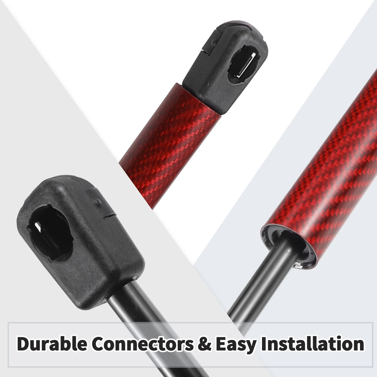 Front Hood Lift Supports for Jeep Wrangler (JK) 2007-2018 Red