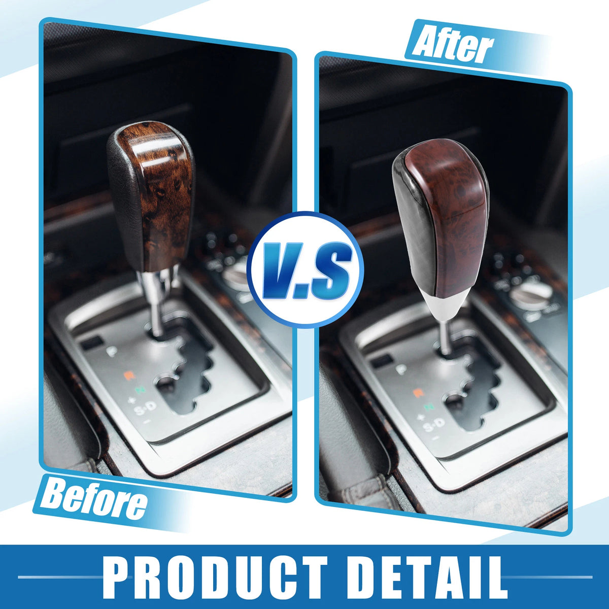 Gear Shift Knob for Toyota Land Cruiser 2016-2021 Black Brown