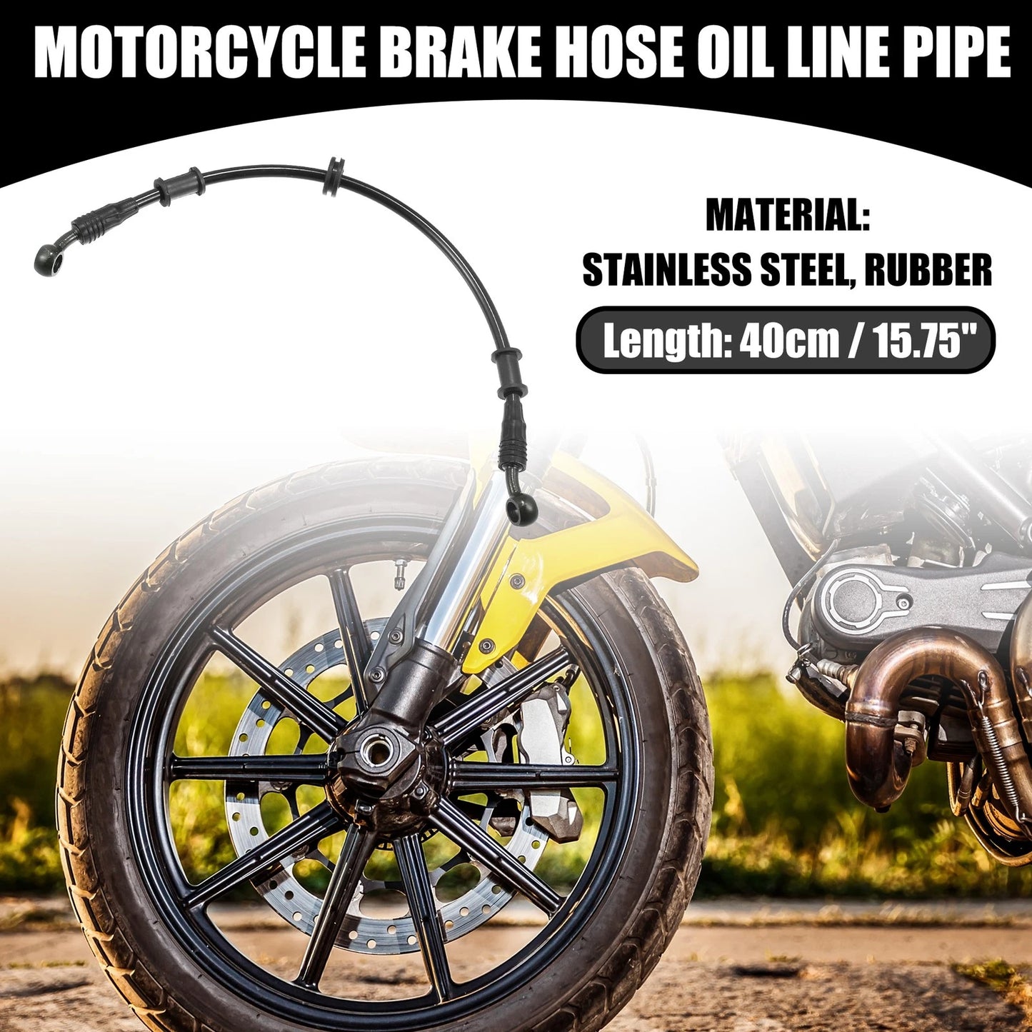 Brake Hose Set / 40cm / Universal Hydraulic Brake Oil Hose for Motorcycles