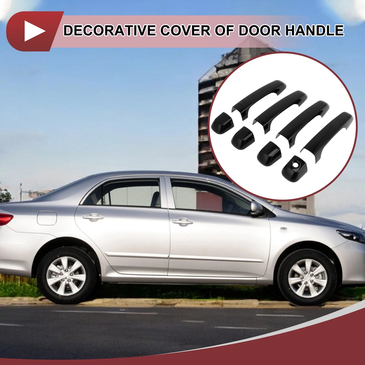 Car Door Handle Cover Set for Toyota Land Cruiser Prado (2010-2023)