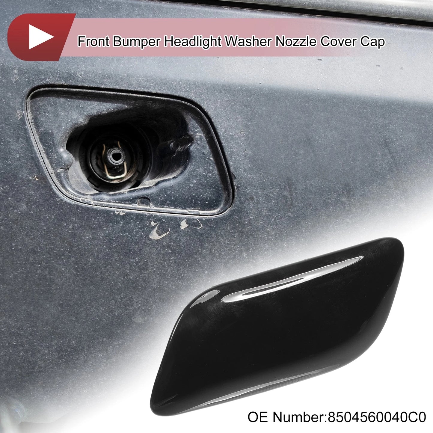 Front Left Washer Nozzle Cover for Lexus LX570 (2008-2011) - Black 1 Pcs