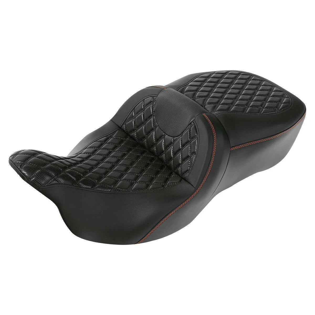 Black Driver Passenger Seat for Harley Touring Road Street Glide (2009-2023)