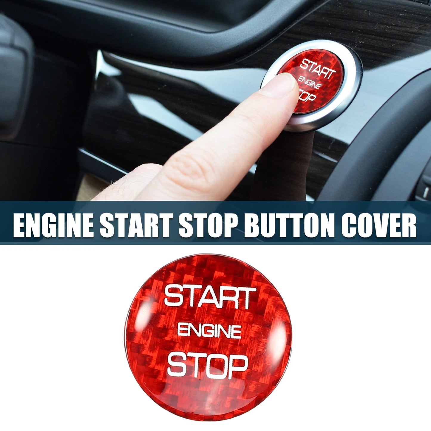 Red Engine Start Stop Button Cover for Land Rover