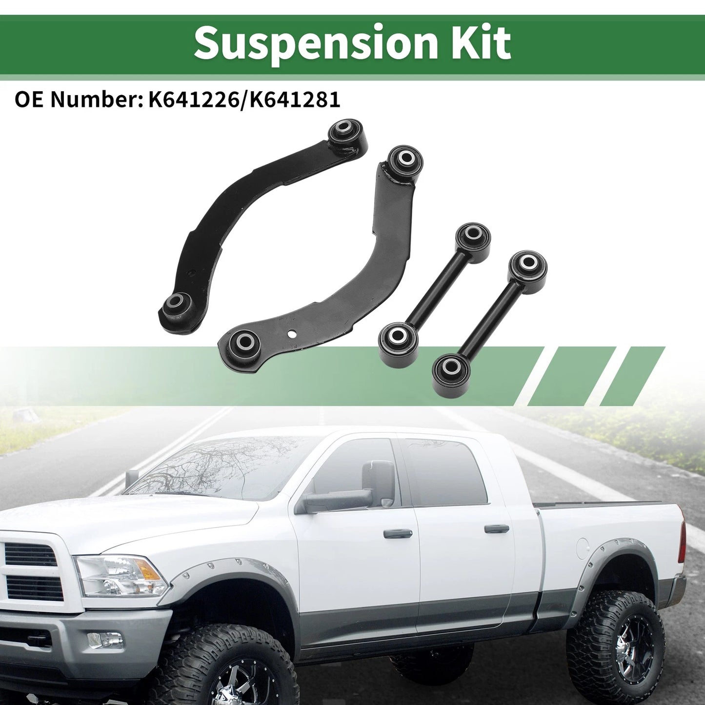 4 Pcs Rear Upper Control Arm Lateral Link for Jeep Compass (2007-2015)