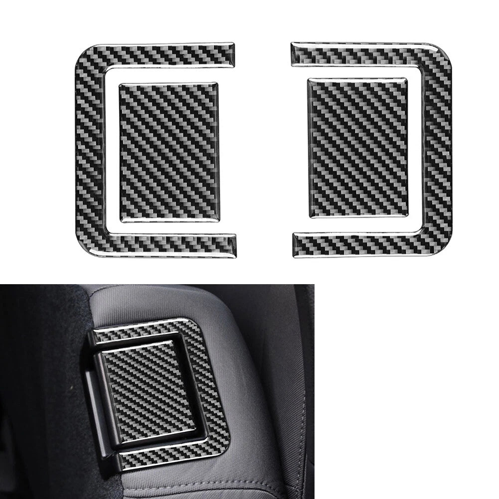 4x Carbon Fiber Rear Seat Adjustment Panel Cover for Toyota Tundra (14-21)