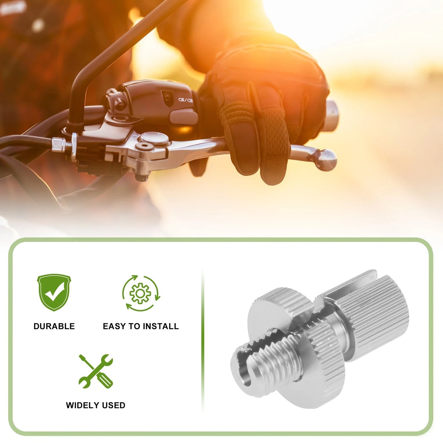 Cable Adjuster Screw 4 x M10 Aluminum Cable Adjuster Screw for Motorcycle Bike