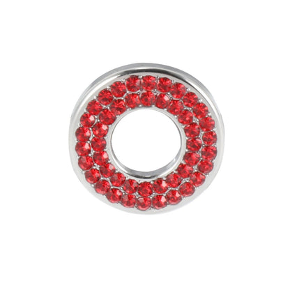 4 x Red Bling Car Door Lock Stickers for Mercedes Benz E C Class GLC (2015-2019)