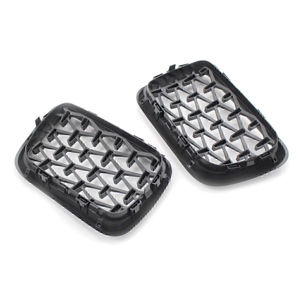 Shiny Black Diamond Front Grill for BMW E36 3 Series (1997-1999)