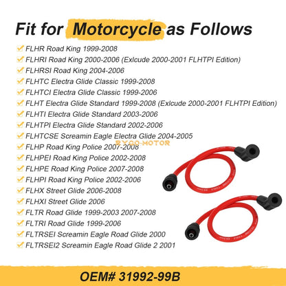 2 x Spark Plug Wires for Road King Electra Glide Street Glide Road