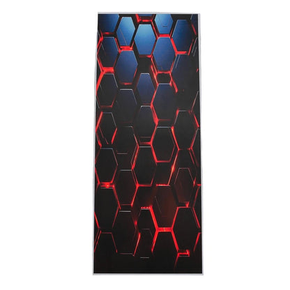 Honeycomb Print Door Window Center B-Pillar Covers for Car