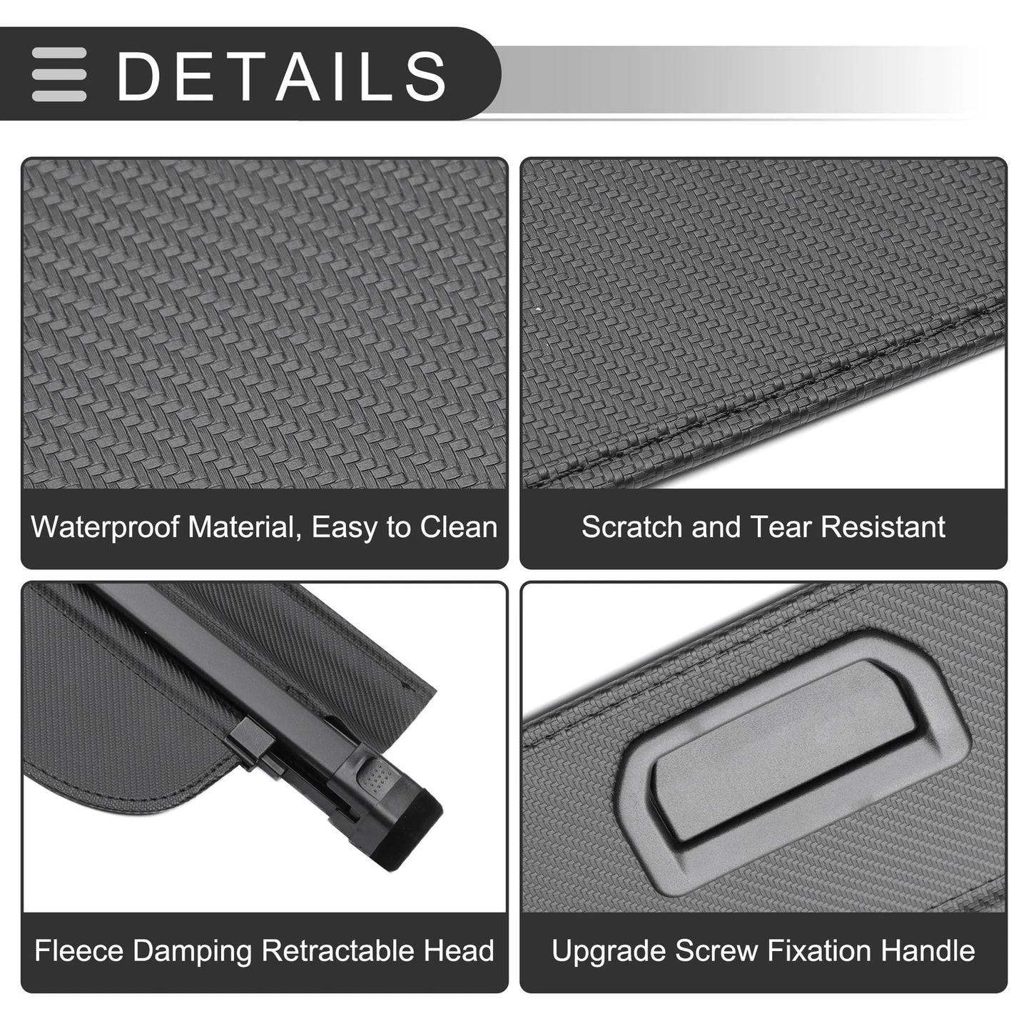 Retractable Cargo Cover for Subaru Outback (2010-2014) Black Carbon Fiber