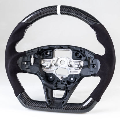 Steering Wheel Carbon Flat Bottom Suede for Ford Focus Kuga (2020-2023)