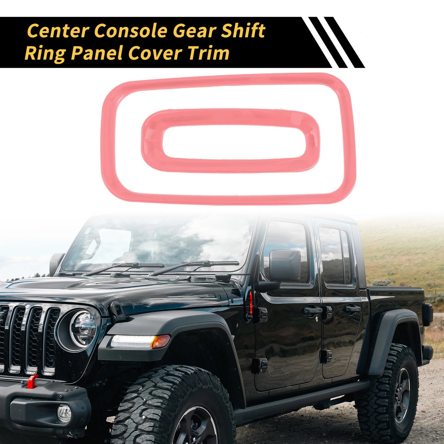 Center Console Gear Shift Ring Panel Cover Trim for Jeep Wrangler (2007-2018)