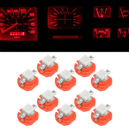 10 x B8.4D Red LED Dash Light Bulbs for Car Instrument Panel