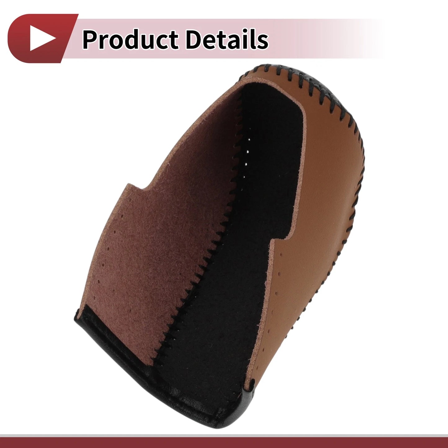 Car Gear Shift Knob Cover 1 Pc for BMW 3 Series E90 (2004-2012) Brown Faux Leather