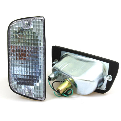 Front Turn Signal Lights Clear x2 for Datsun 620 Utility 1972-1979