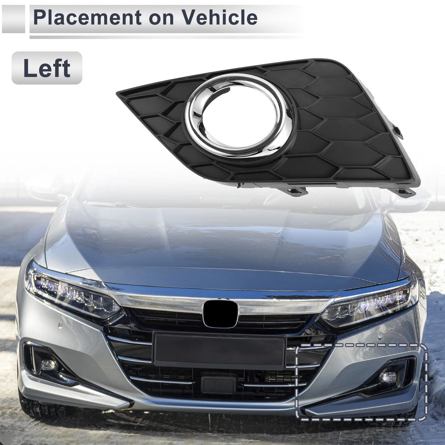 Front Left Fog Light Grill for Nissan Sentra (2016-2019)