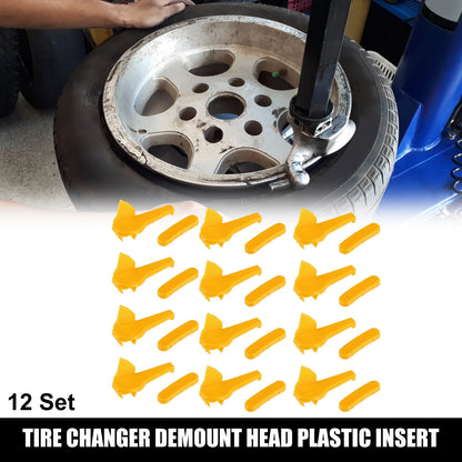 12 Set / 2.36"x0.81"x0.63" / Motorcycle Tire Changer Demount Head Plastic Insert for Motorcycle