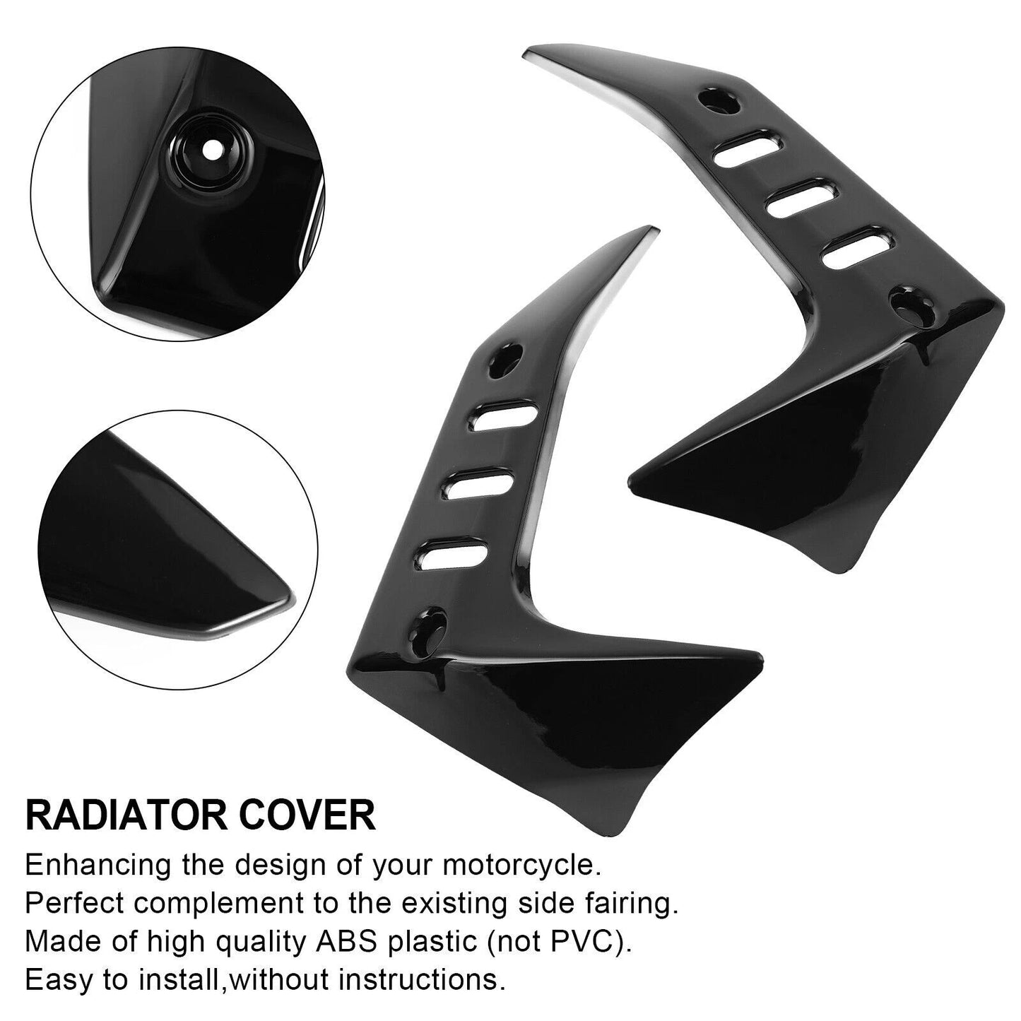 Radiator Cover for Kawasaki Z750 (2004-2007) Black