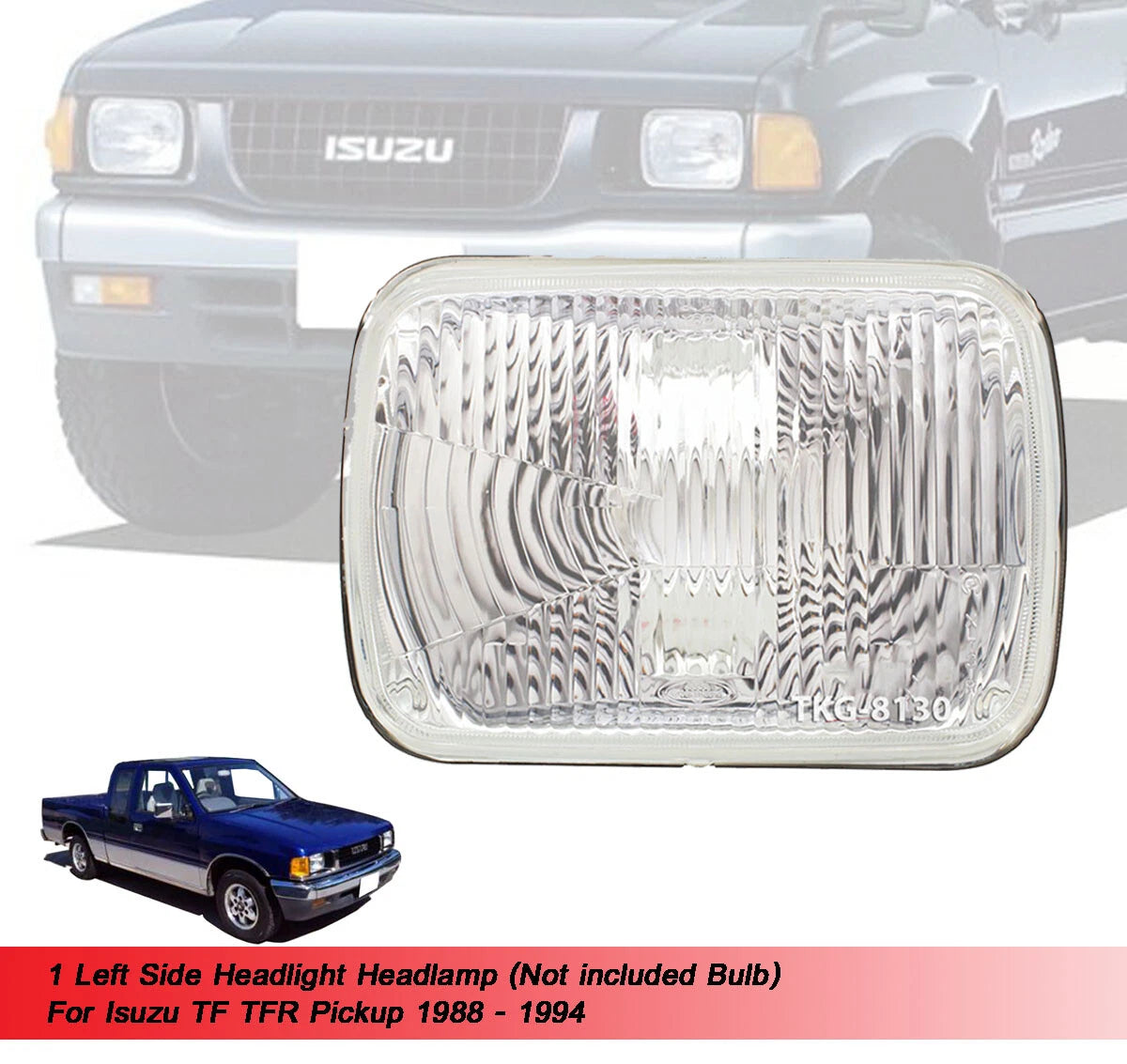 LH Headlight for Isuzu TF TFR Ute(1988-1994)