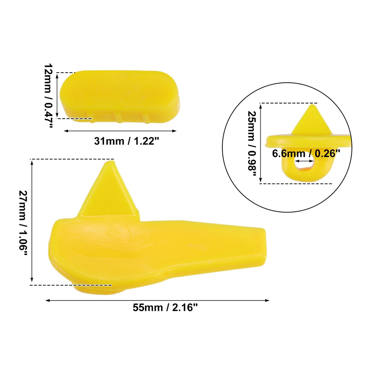 5x2.16x1.06x0.98 Motorcycle Tire Demount Head Plastic Insert for Motorcycles