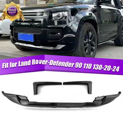 Front Bumper Lip Spoiler Splitter Body Kit for Land Rover Defender (2020-2024)