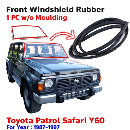 Front Windshield Seal w/ mldg Hole Fits Nissan Patrol Safari Y60 GQ 87-97 XFVD