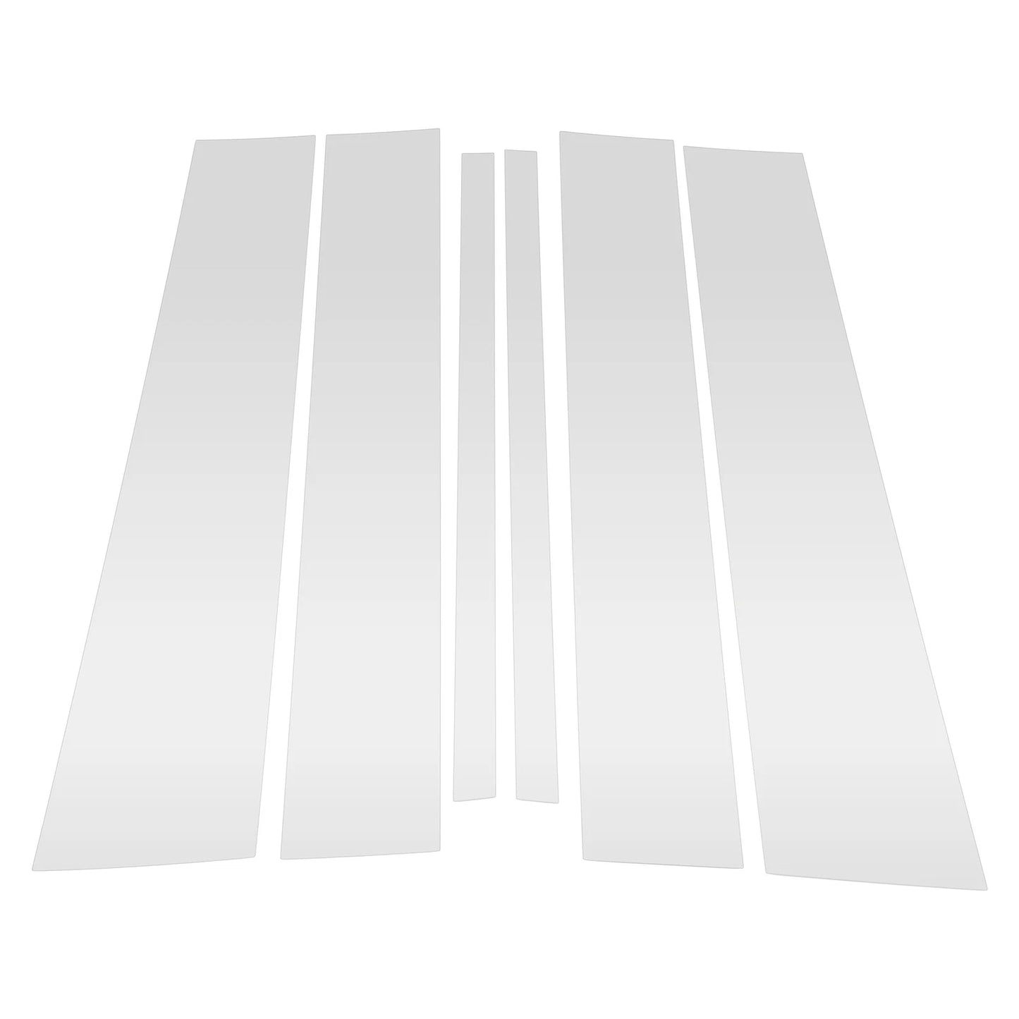 6 Pcs Door Pillar Window Trim for Nissan Armada (2004-2015) Silver Tone