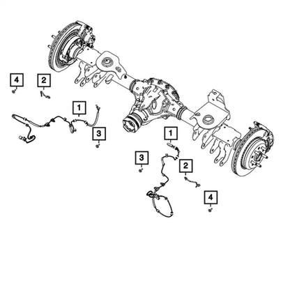 Rear Wheel Speed Sensors for 2020-2025 Jeep Gladiator