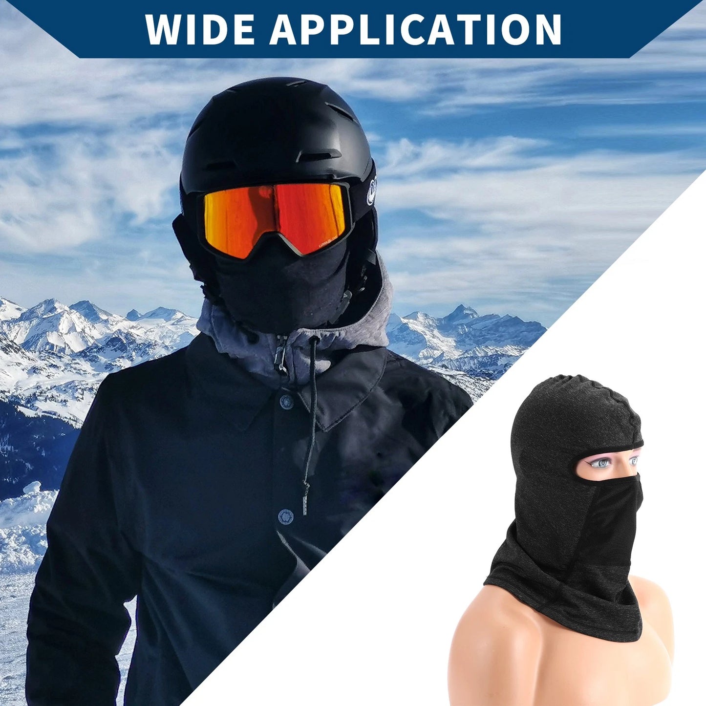 Balaclava Face Mask Long for Motorcycle Cycling Grey