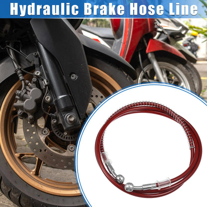 Hydraulic Brake Hose Line Pipeline 175cm 10mm Red for Motorcycle