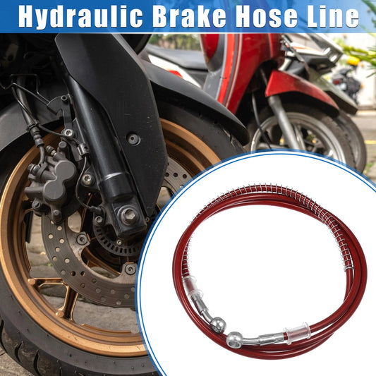 Hydraulic Brake Hose Line Pipeline 175cm 10mm Red for Motorcycle