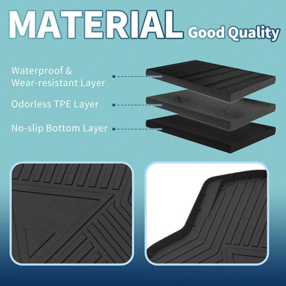 Flat Face Cargo Liner Rear Trunk Mat for Honda Civic (2016-2021) 1 Pc