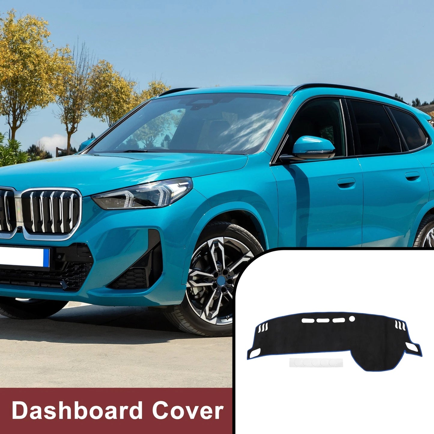 Dashboard Cover Mat for Nissan X-Trail T33 (2022-2024) - Black Blue