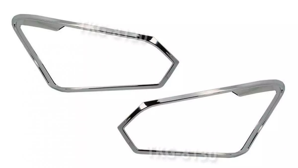 2 x Chrome Headlight Covers for Isuzu D-Max Hilander (2016-2017)