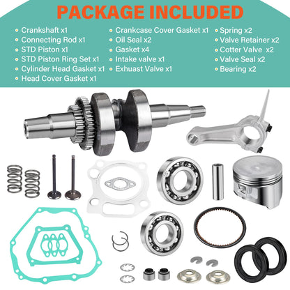 Crankshaft Connecting Rod Piston W Valve for YAMAHA Golf Cart G11/G16/G20