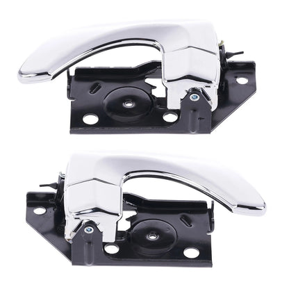 Door Handle Inner Set of 2 for Hyundai Santa Fe SM (2000-2005) Chrome