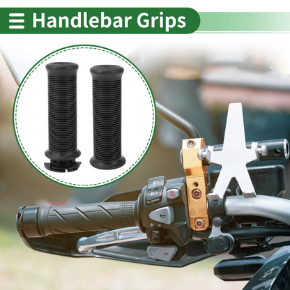 7/8" 22mm Hand Grips Cover Kit TPU Black for Motorcycle