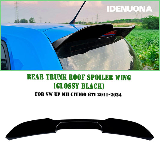 1x Gloss Black Rear Boot Spoiler Lip for VW Up, SEAT Mii, Skoda Citigo (2011-)