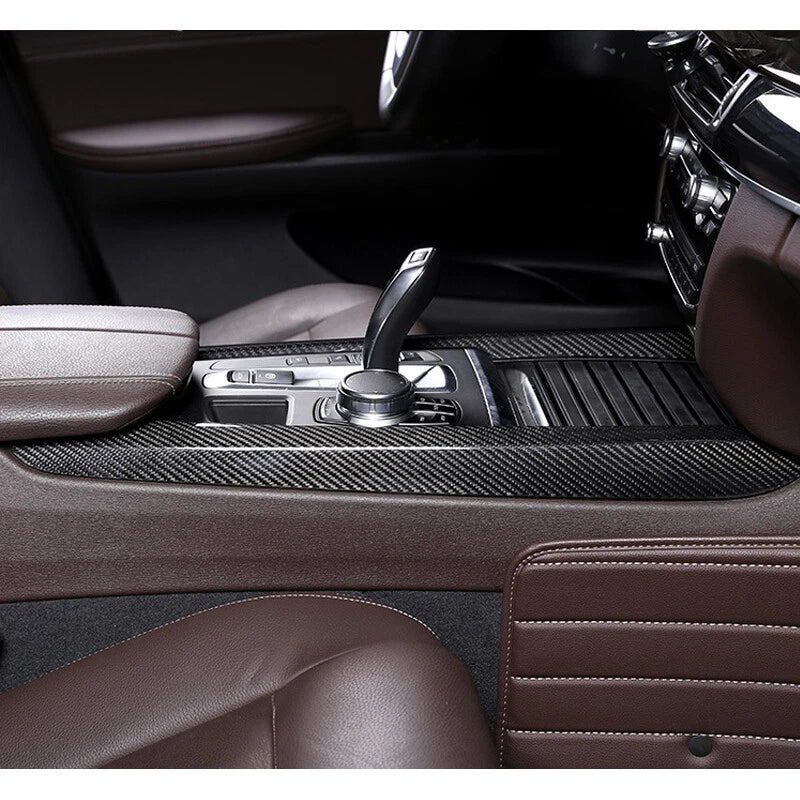 Carbon Fiber Center Console Side Strip Trim Fit for 2015-2019 BMW X5 F15