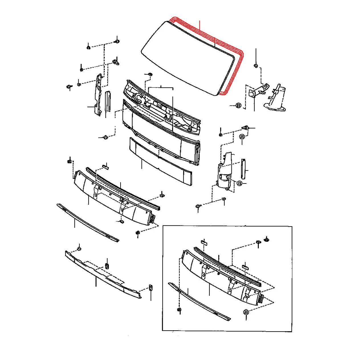 Windshield Weatherstrip for Toyota Dyna 2001-2015
