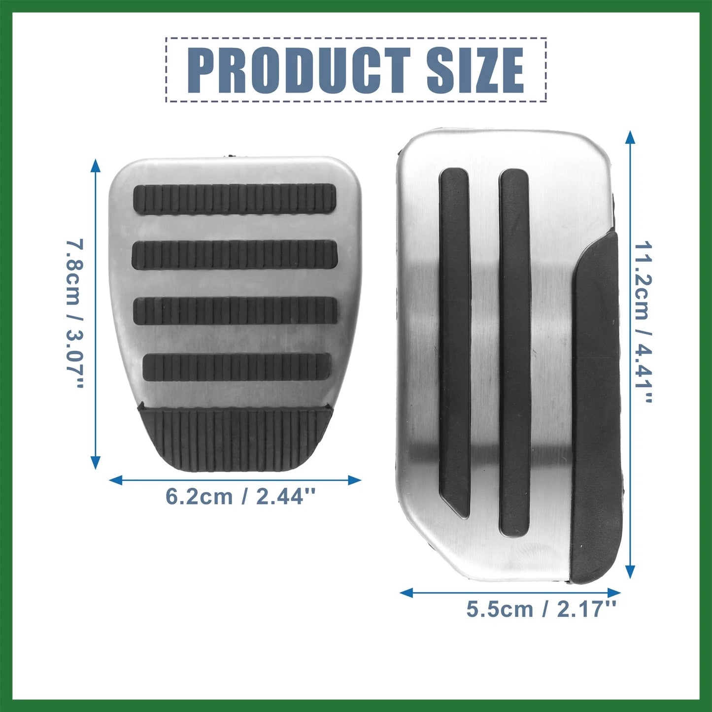 3 x Accelerator & Brake Pedal Covers for Nissan Leaf (2011-2023)